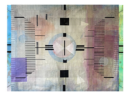 Sound Meditation : Oil, Acrylic, graphite and ink on canvas, 48 x 61 in